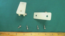 Pair of White Deck Hinges W/Screws