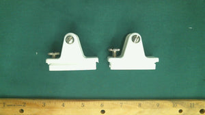 Pair of Slide Lock Deck Hinges - White Nylon Top Fittings