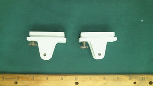 Pair of Slide Lock Deck Hinges - White Nylon Top Fittings