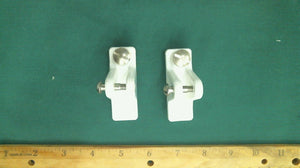 Pair of Slide Lock Deck Hinges - White Nylon Top Fittings