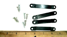 Set of 4 Black Footman Loops W/Screws - 2 3/4" L - 1 5/8"