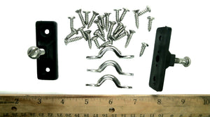 Pair of Side Mount Deck Hinges & 3 Pad Eyes W/Screws