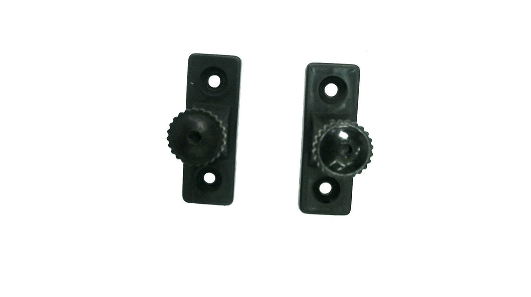 Pair of Side Mount Deck Hinges W/Knobs - Black