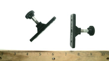 Pair of Side Mount Deck Hinges W/Knobs - Black