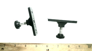 Pair of Side Mount Deck Hinges W/Knobs - Black