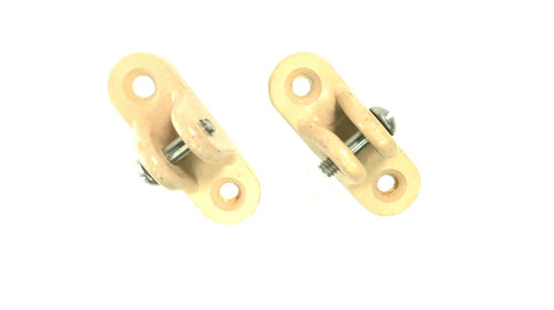 Pair of Small Deck Hinges - Beige - Used