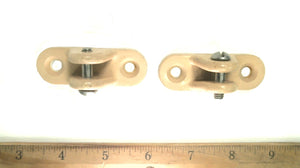 Pair of Small Deck Hinges - Beige - Used