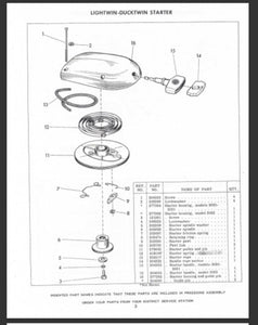 1959 Evinrude 3 HP 3030 3031 3032 Lightwin Ducktwin Parts Catalog/List