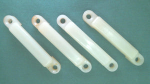 Set of 4 Footmans Loops - White 3" Long 1 3/4" ID - Used