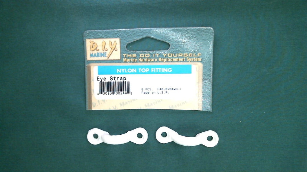 Taco DIY Marine F40-0704WN-1 Eye Straps - White Nylon Top Fitting - Pkg of 2