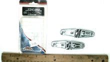 Pair of Boater Sports S-0604CSM 4" Strap Hinges - Chrome Plated Brass