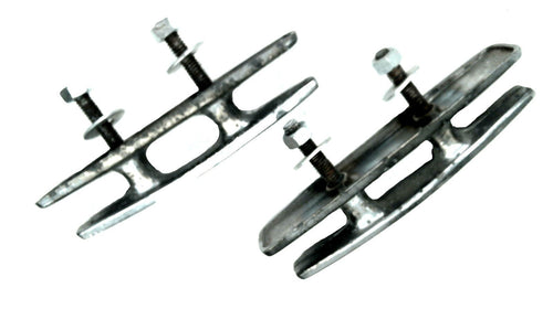 Pair of Vintage Chrome Stud Mounted Cleats - 5 1/2