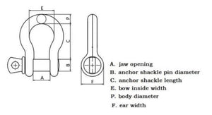 1/2" Shackle - Galvanized