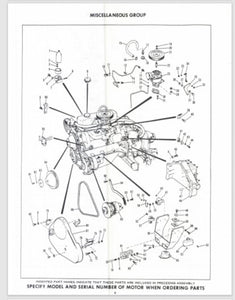 1964 OMC Stern Drive 110HP CU-12M CUE-12M SU-12 SUE-12M Parts Catalog