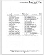 1965 Johnson Sea Horse 5HP LD-10S LDL-10S Parts Catalog