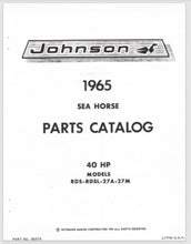 1965 Johnson Sea Horse 40HP RDS-27A RDS-27M RDSL-27A RDSL-27M Parts Catalog