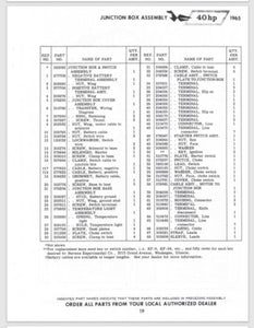 1965 Johnson Sea Horse 40HP RDS-27A RDS-27M RDSL-27A RDSL-27M Parts Catalog