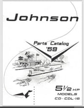 1959 Johnson 5-1/2 HP CD-16 CDL-16 Parts Catalog