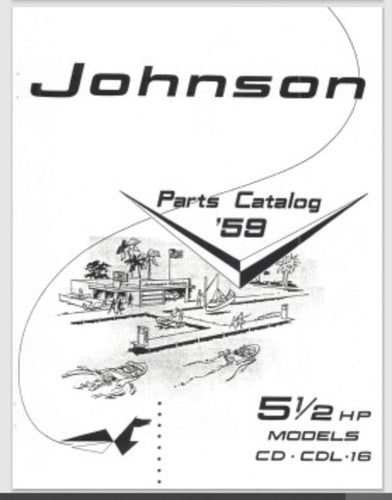 1959 Johnson 5-1/2 HP CD-16 CDL-16 Parts Catalog