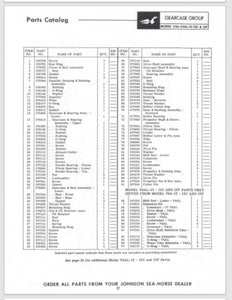 1961 Johnson 75HP V4A-13 V4AL-13 V4A-13C V4AL-13C V4A-13F Parts Catalog