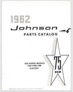 1962 Johnson Sea Horse Electric 75HP V4S-14B V4SL-14B Parts Catalog