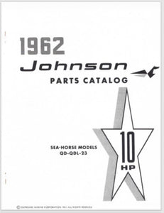 1962 Johnson Sea Horse 10HP QD-23 QDL-23 Parts Catalog
