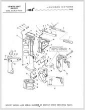 1962 Johnson 3HP JW-17 JWL-17 JW-17C JWL-17C JW-17S JWL-17S Parts Catalog