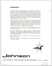 1962 Johnson 3HP JW-17 JWL-17 JW-17C JWL-17C JW-17S JWL-17S Parts Catalog