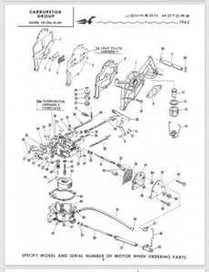 1962 Johnson 5.5HP CD-19 CDL-19 CD-19S CDL-19S Parts Catalog