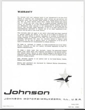 1962 Johnson 5.5HP CD-19 CDL-19 CD-19S CDL-19S Parts Catalog