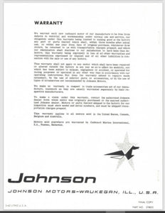 1962 Johnson 5.5HP CD-19 CDL-19 CD-19S CDL-19S Parts Catalog