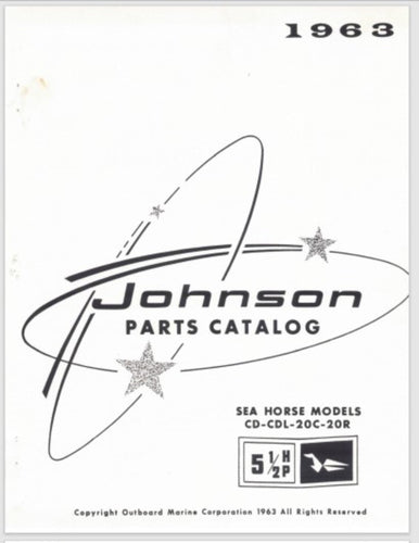 1963 Johnson 5.5HP CD-20C CDL-20C CD-20R CDL-20R Parts Catalog