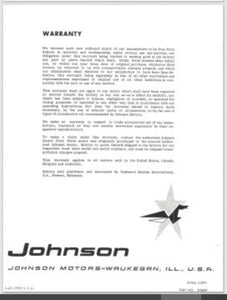 1962 Johnson 75HP Electramatic V4A-14 V4AL-14 V4A-14L V4AL-14L Parts Catalog