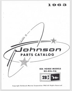 1963 Johnson 28HP RX-11A RXL-11A Parts Catalog