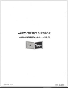 1963 Johnson 28HP RX-11A RXL-11A Parts Catalog