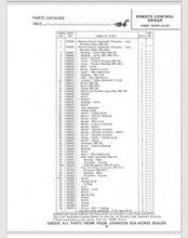 1962 Johnson 40HP Electramatic RK-24 RKL-24 RK-24L RKL-24L Parts Catalog