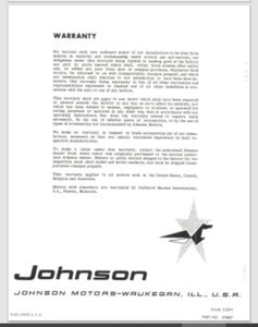 1962 Johnson 40HP Electramatic RK-24 RKL-24 RK-24L RKL-24L Parts Catalog