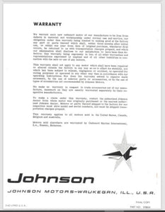 1962 Johnson 18HP FD-16 FDL-16 FD-16A FDL-16A Parts Catalog