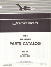 1966 Johnson 40 HP Models RK-28B RKL-28B Parts Catalog