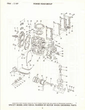 1966 Johnson 5 HP Models LD-11C LD-11R LDL-11C LDL-11R Parts Catalog - Used