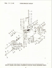 1966 Johnson 9.5 HP Models MQ-12A MQL-12A Parts Catalog - Used