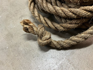 46 Feet of 3/4" Diameter Manila Twisted Rope/Cordage - Used