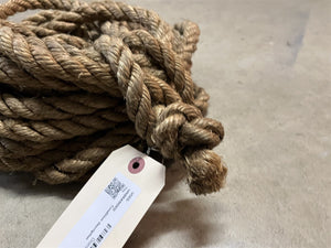 46 Feet of 3/4" Diameter Manila Twisted Rope/Cordage - Used