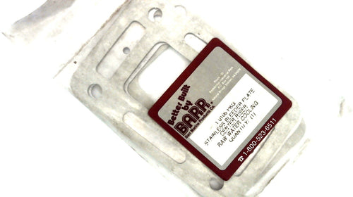 Barr 1-0106P Stainless Bleeder Plate - Center Riser - Raw Water Cooling